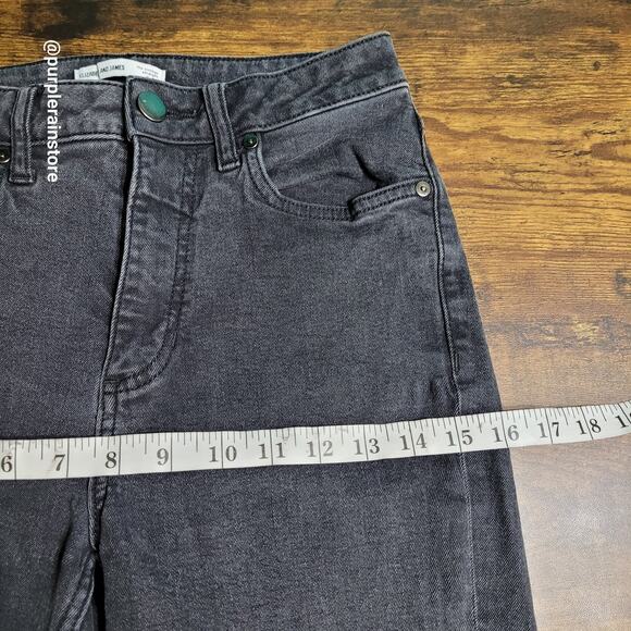 Elizabeth & James Jeans 6 Vintage Straight High Rise Tummy Control Black Wash - Picture 7 of 11